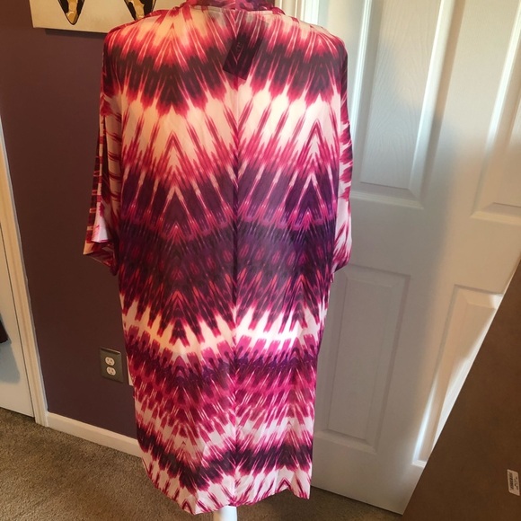 a.n.a Swim suit cover up Kimono Pink purple small - Picture 4 of 8